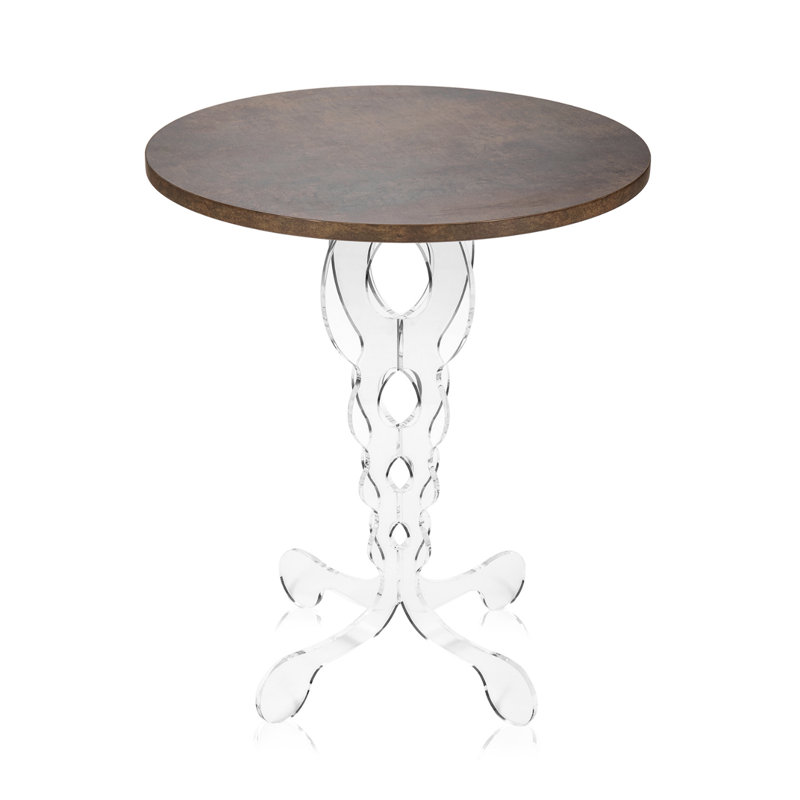 Mersin Pedestal Coffee Table, Corten, 73cm H x 73cm W x 73cm D