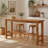 63" Solid Wood Bar Table, Rectangular Counter Height Pub Table for Home Bar