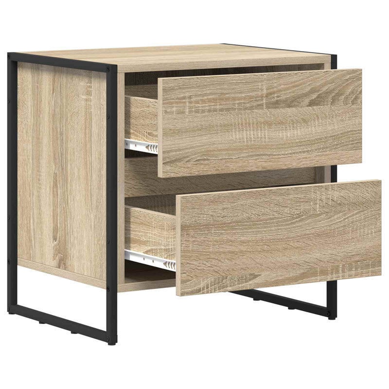 50cm W Manufactured Wood Bedside Table, Sonoma