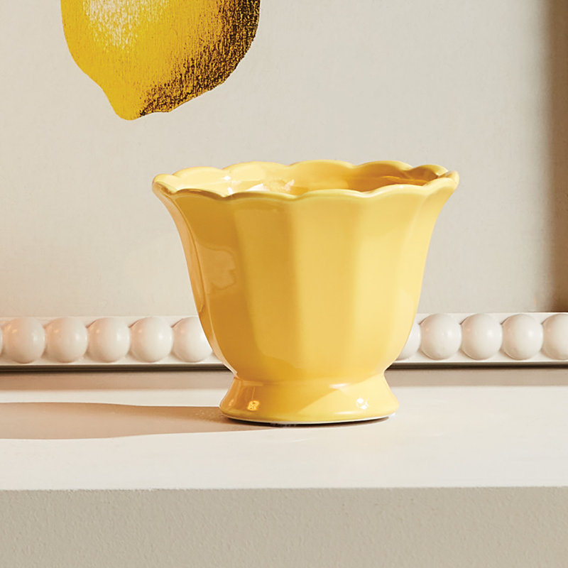 MINI CACHEPOTS MIRABELLE, ENSEMBLE DE 6, Jaune