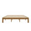 Cadre de lit plateforme grand en bois - Cadre de lit grand en bois massif de 12 pouces avec support de lattes, aucun sommier requis, assemblage facile - pin rustique