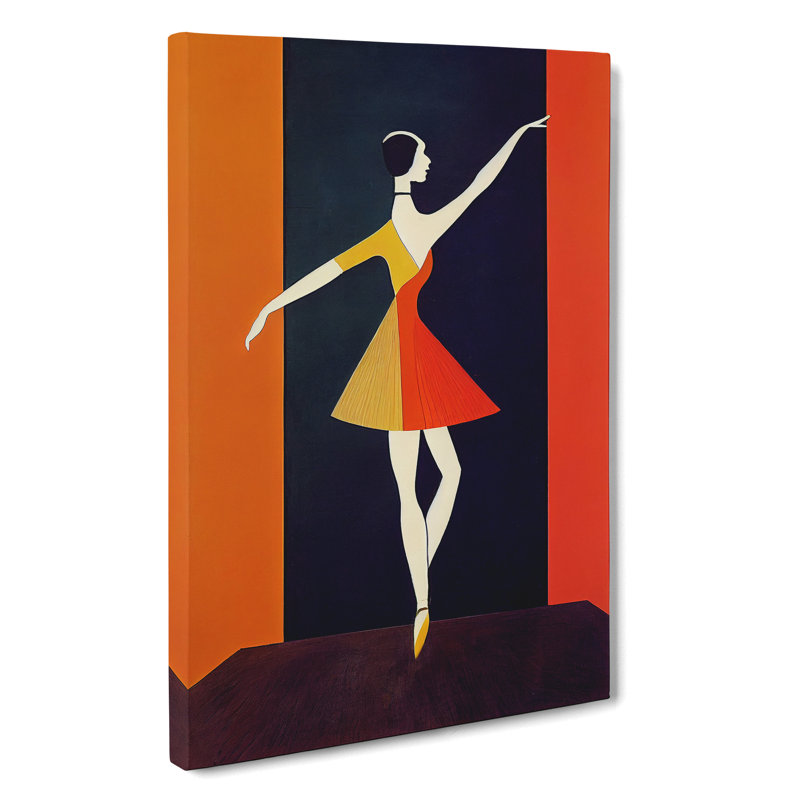 Ballerina On Stage Abstract - Wrapped Canvas, 50cm H x 35cm W x 3cm D