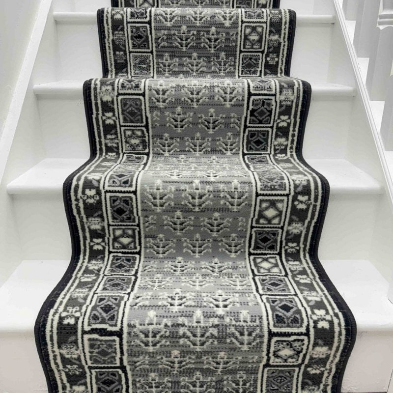 Stair Runner Geometric Area Rug, Runner 60 x 450 cm