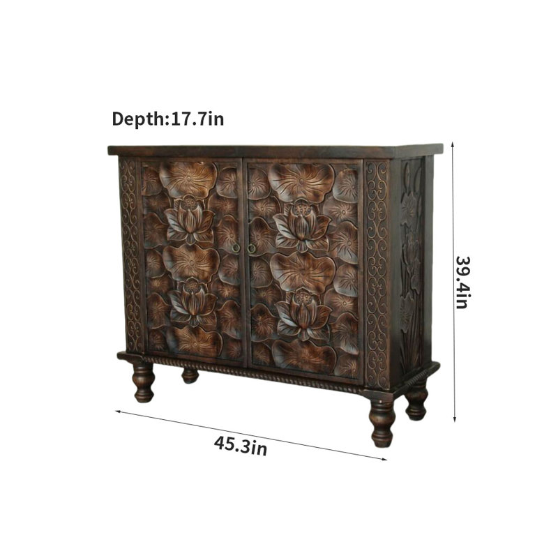 Solid Wood Accent Cabinet