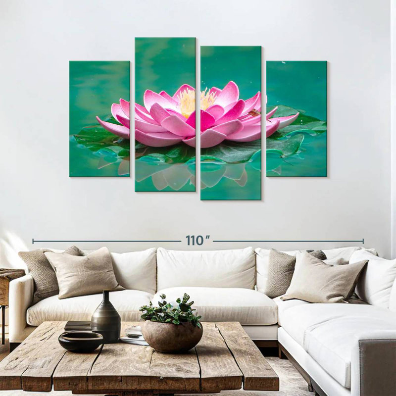 Harnek Blooming Lotus, 54" H x 84" W