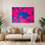 Art mural rigide en métal rose 81-2062908084