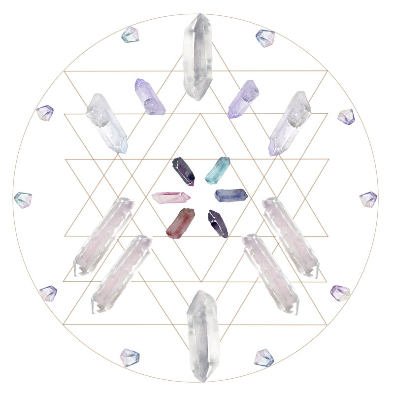 Crystal Matrix III by Jennifer Paxton Parker - Wrapped Canvas Print, 91cm H x 91cm W