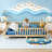 Queen Size Rubber Wood Floor Bed With Fence And Revolving Door, Safety Guardrails Floor Bed For Kids And Adults, No Box Spring Needed, Natural-1147389711