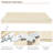 12' X 8' Retractable Patio Awning. Sun Shade Shelter With Manual Crank Handle. 280g/m² & Water- Fabric. Aluminum Frame For Deck, Balcony, Yard. Creamy White Balcony Awning Shade, Handle, Fabric,