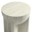 Table basse ronde moderne en faux marbre avec piètement sculptural - 39 cm de large
