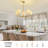 5-Light Modern Dimmable Chandelier With Fabric Shades-1571777158