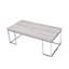 Table basse, finition chêne naturel et chrome