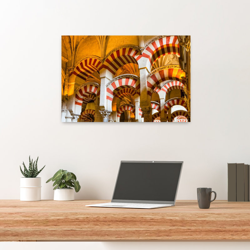 IInterior Of The Mosque. La Mezquita Cordoba Cordoba Province Andalusia Southern Spain by Ken Welsh - Wrapped Canvas Print