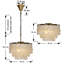 Royersford 3-Light Elegant Tiered Shell Flush Mount Ceiling Light for Bedroom