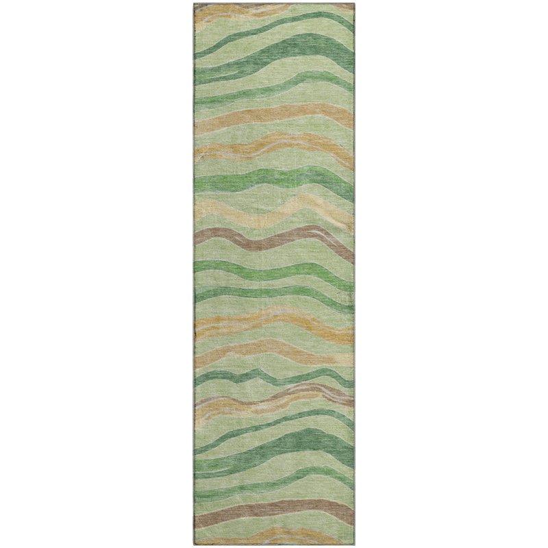 Premium Machine Washable Harjo AMF1581 Stripes Rug, Runner 2'3" x 7'6"