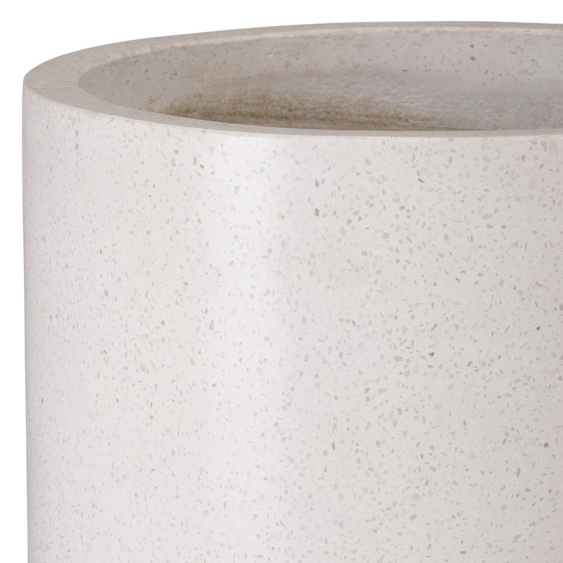 POT DE FLEURS TALL ROND BLANC 10 po x 19,5 po, H 35 po x l 20 po x P 20 po
