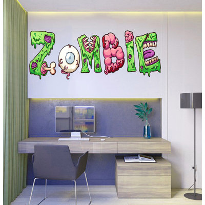 Adhésif décoratif zombie, autocollant mural zombie, décoration murale zombie