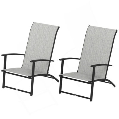 Ensemble de 2 chaises d'extérieur pliantes