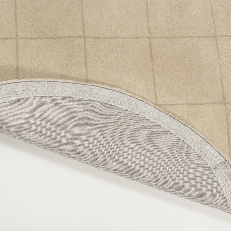 Tapis beige / brun clair en laine tissée à la main Gibbie Bean, Nouveauté 5 pi x 8 pi