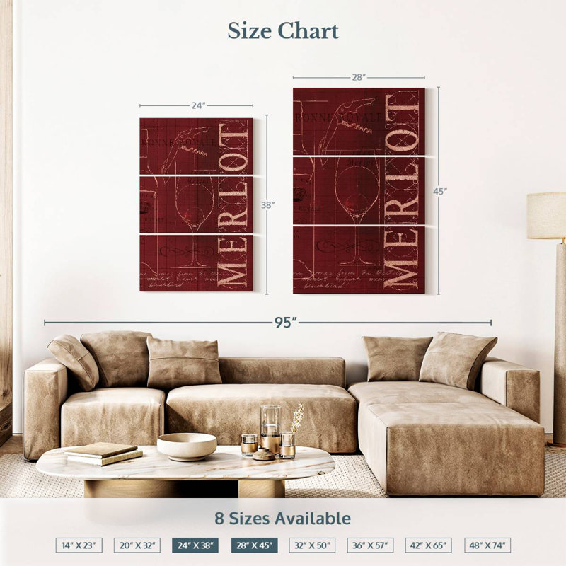 Yarlin Wine Blueprint IV, 38" H x 24" W