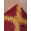 Rouge | Tapis intérieur géométrique doré en laine noué à la main-1418891544