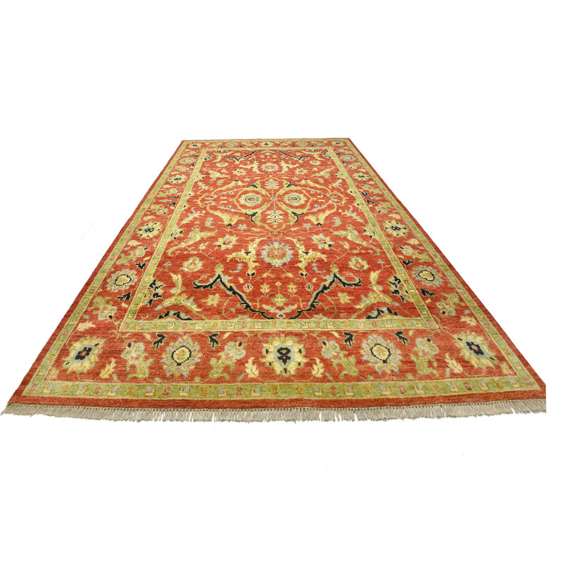Tapis en laine noué à la main Rust Heriz, Rectangle 11 pi 11 po x 15 pi 1 po