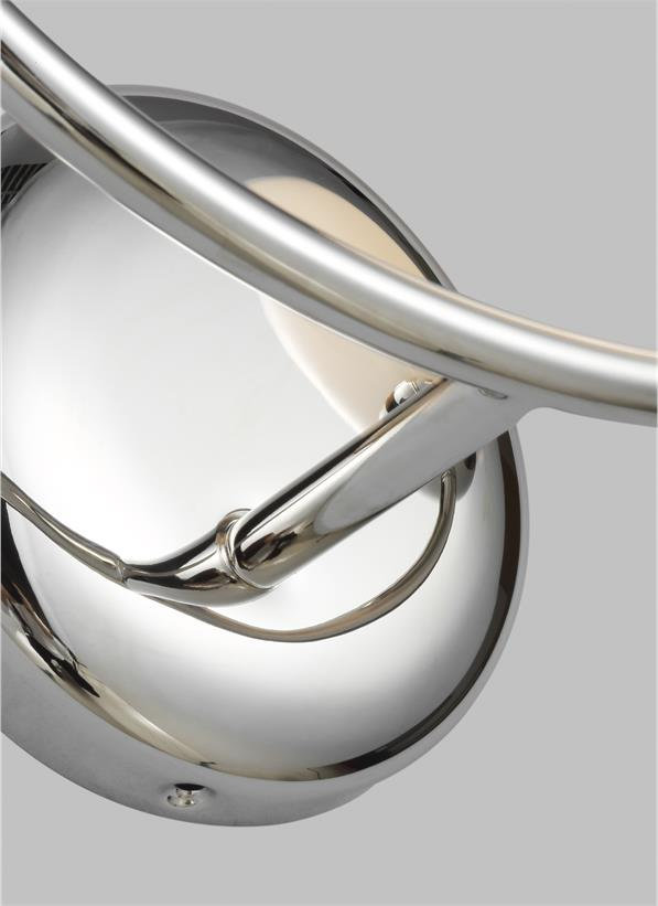 Alain 2-Light Vanity Light, Polished Nickel