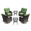 Ensemble de chaises pivotantes en osier 6 pièces Maude-205227512-206113365