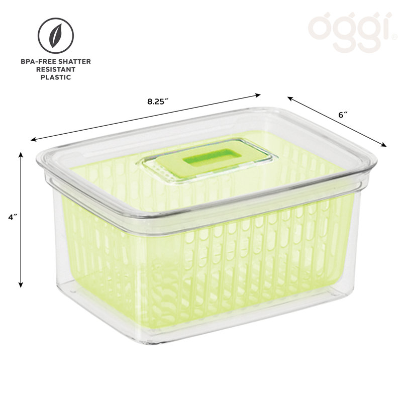 OGGI Neat Store Fresh Fruit & Veggie Bin, Small