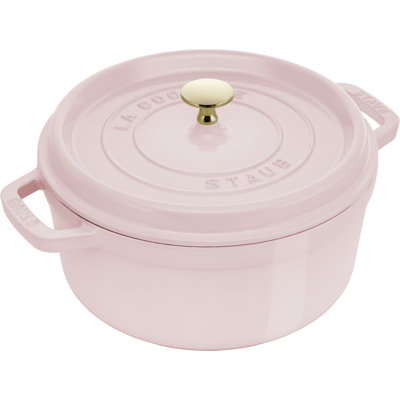 Cocotte en fonte ronde 4 pintes Staub - rose pivoine