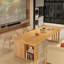 Bureau rectangulaire en bois massif Burlywood-806158488