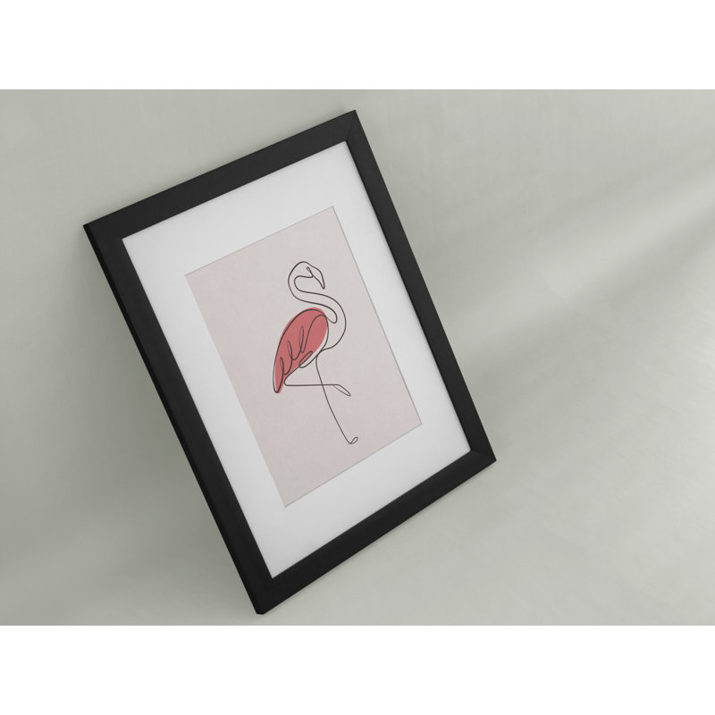 Flamingo Line Art - Single Picture Frame Print