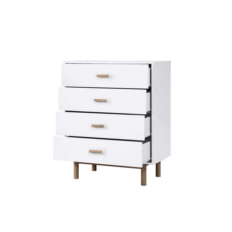 Artemis 80 cm W Chest of 4 Drawers, White/Oak