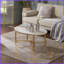 Table basse Madison Park Traditional - plateau en marbre blanc Pieds dorés, glamour du salon élégant