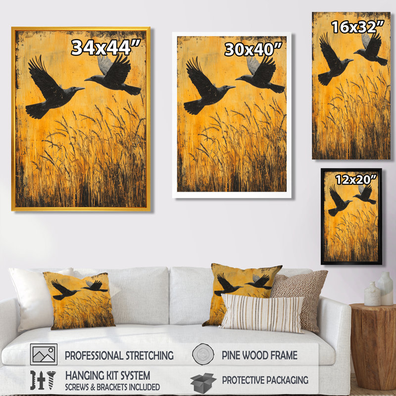 Lillis - Animals Canvas Art Print, Noir, Impression encadrée flottante, H 20 po x l 12 po