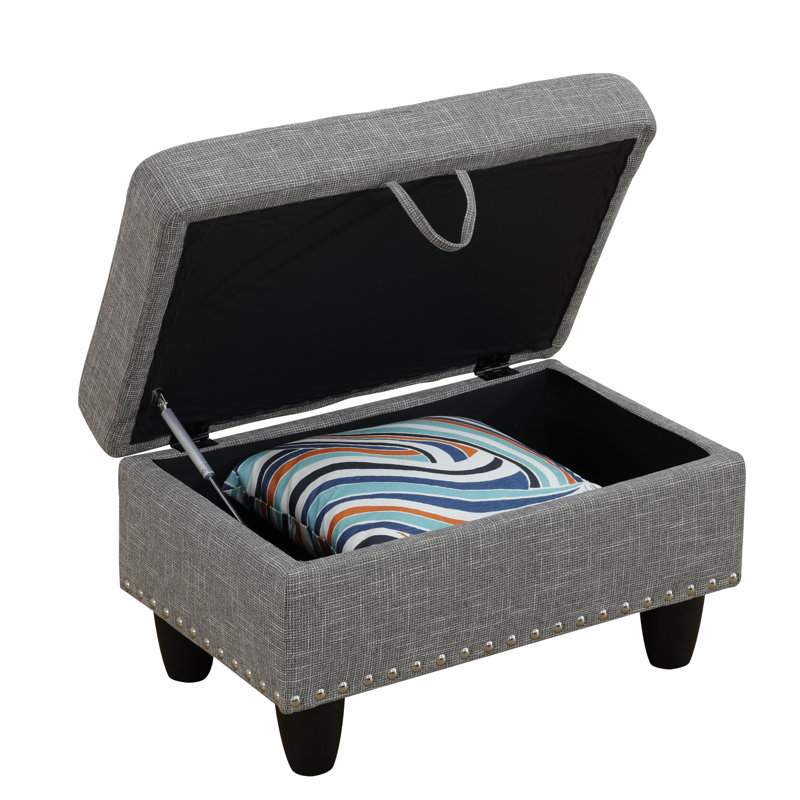 Linen Storage Ottoman Living Room, Brown Gray