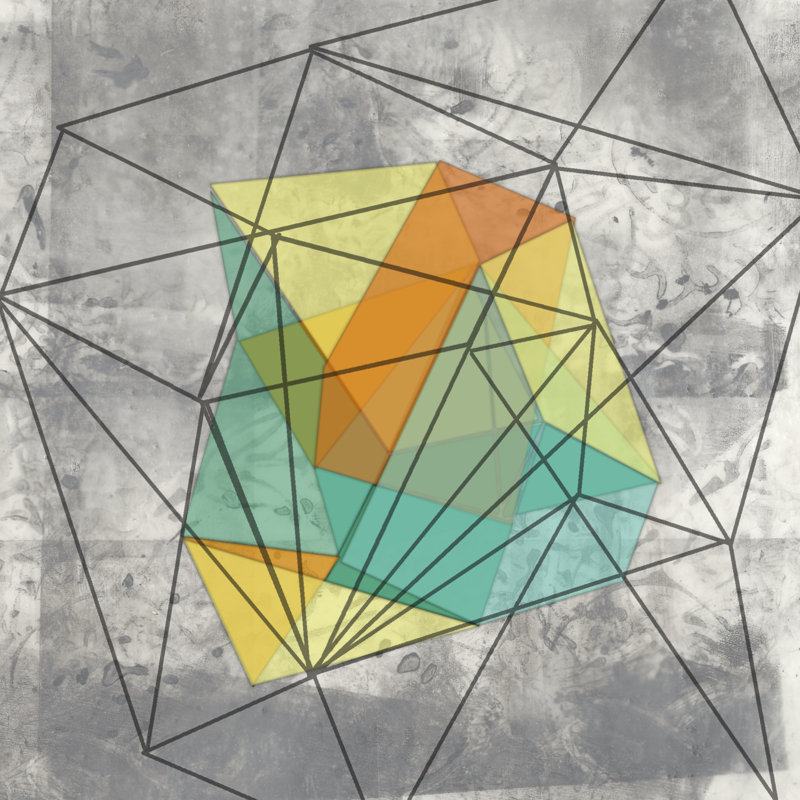 Geomolecule I by Jennifer Goldberger - Wrapped Canvas Print, 76cm H x 76cm W