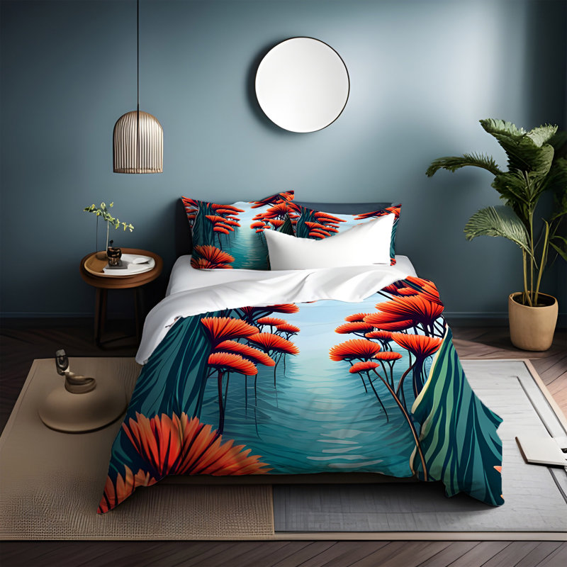 Polyester Duvet Cover, King Duvet Cover + 2 King Shams
