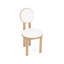 Wood Frame Dining Side Chiars Set Of 2 With Round Shapr Back-1467966158