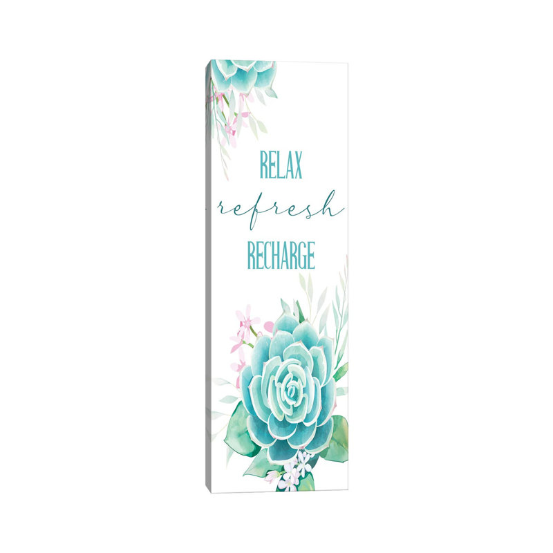 Relax Recharge I by Kimberly Allen - Wrapped Canvas Panoramic Print, 30.48 cm H x 91.44 cm W x 1.91 cm D