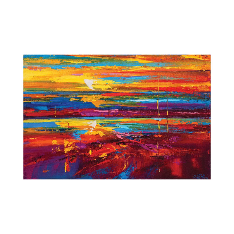 Abstract Seascape XVIII by Andrej Ostapchuk - Wrapped Canvas Print, 20.32 cm H x 30.48 cm W