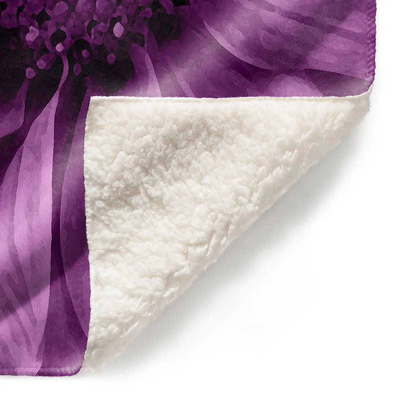  Couverture douce en sherpa, 51 po x 60 po, Raisin