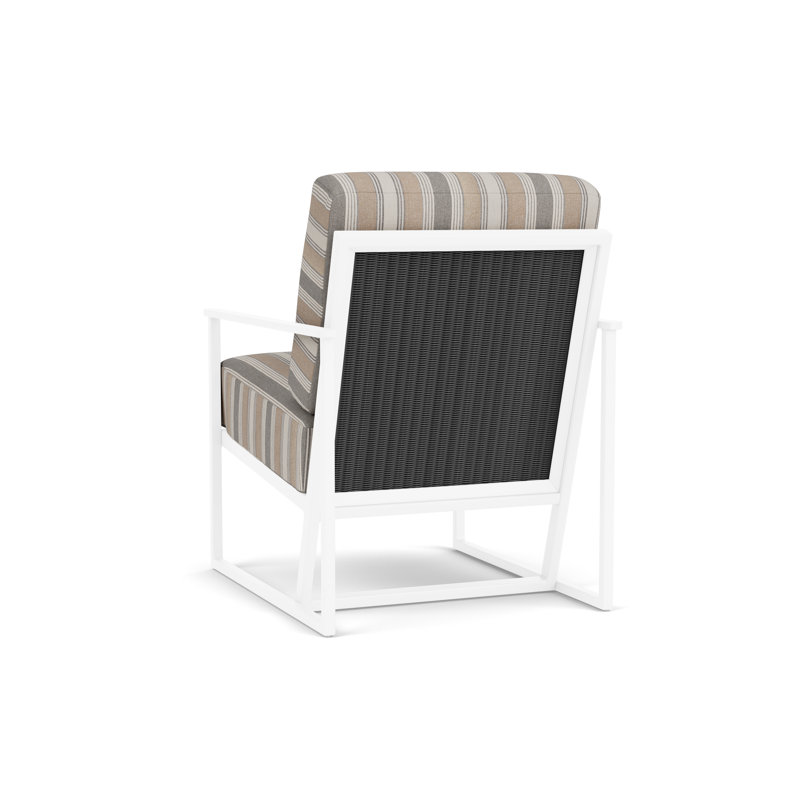 Summit Outdoor Lounge Chair, White, Ebony, Purveyor Pewter