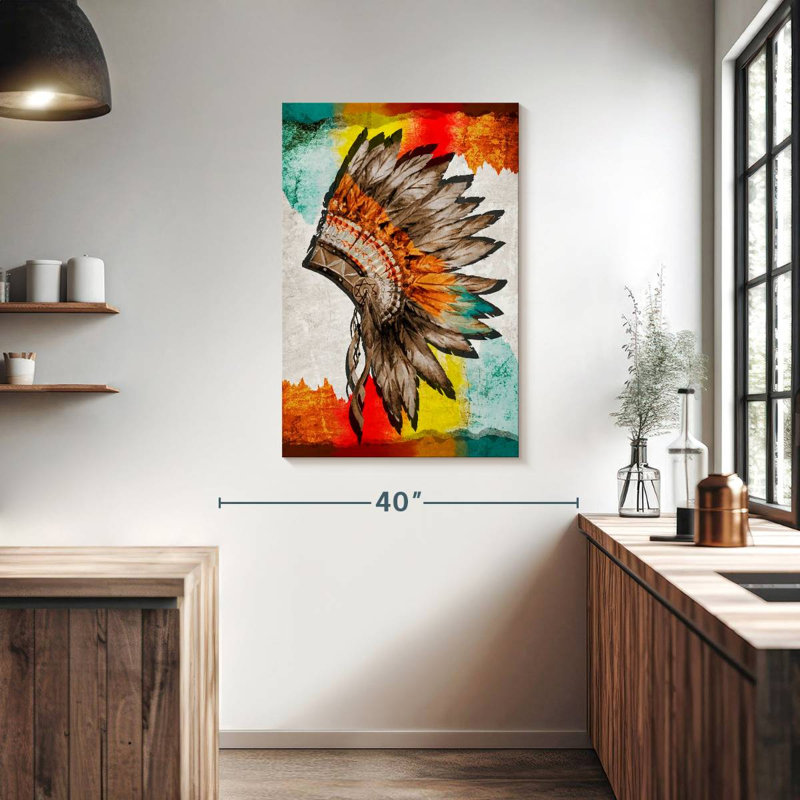 Lelar Native American Headwear, 39" H x 26" W