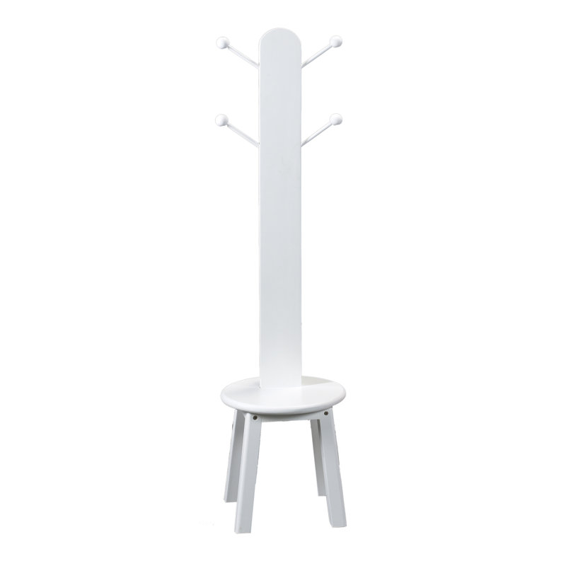 Freestanding Coat Rack, White
