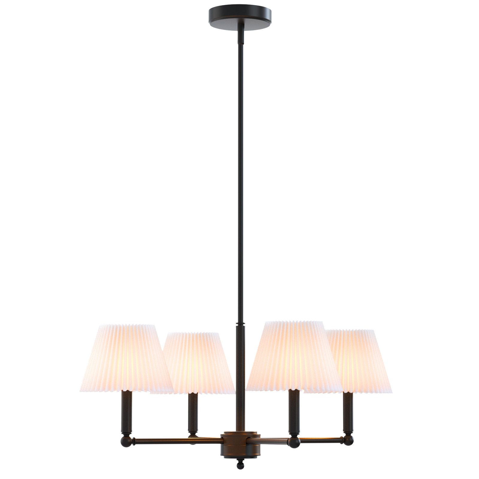 Costa 4-Light Chandelier, Matte Black