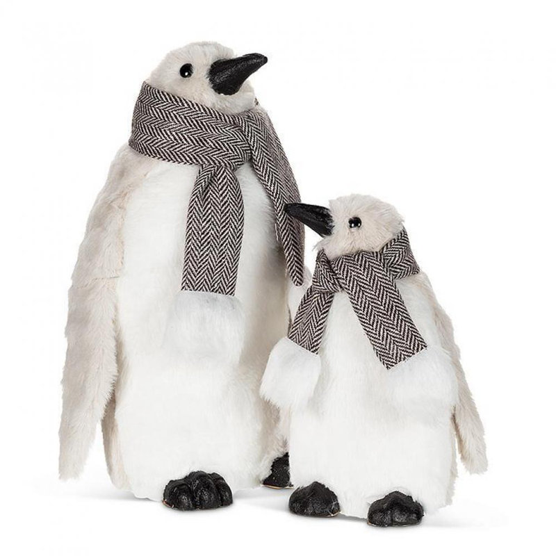 Figurine pingouin flou avec écharpe