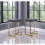 Ensemble de 2 tabourets de bar 31 po en simili cuir avec structure en métal plaqué or, tabouret de comptoir sans dossier pour la salle à manger de cuisine, blanc-505765013-505765009-505765012