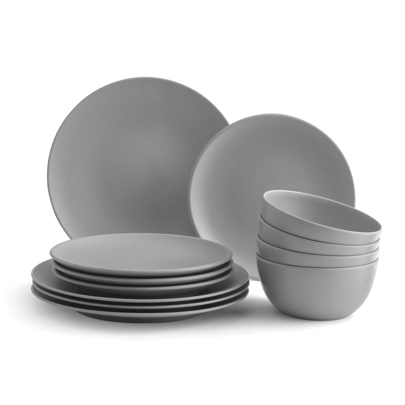 White 222 Fifth Melamine Dinnerware 222 Fifth Bryce 12 Piece