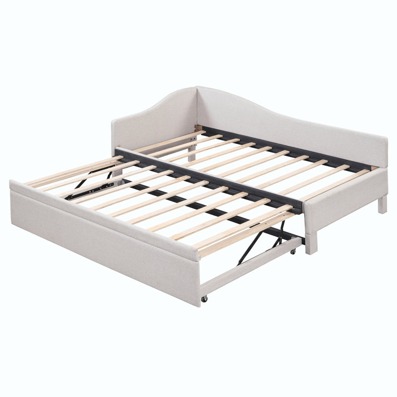 Twin Size Upholstered Daybed, Beige